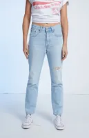 Levi's 501 Light Indigo Mid Rise Jeans