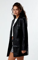 Glamorous Faux Leather Longline Jacket