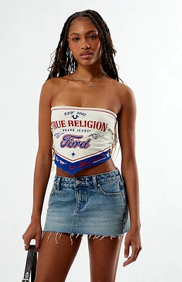 True Religion x Ford Strapless Scarf Top