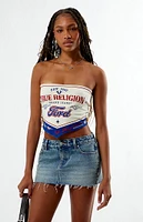 True Religion x Ford Strapless Scarf Top