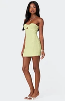 Edikted Sammie Twist Front Knit Mini Dress