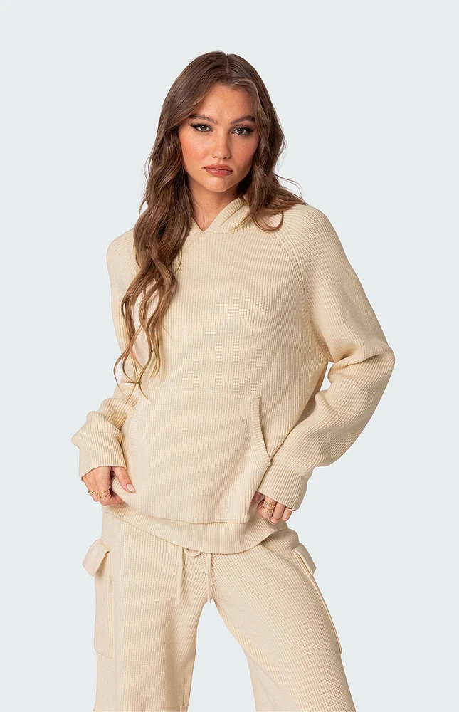 Edikted Wynter Oversized Knit Hoodie