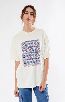 Pabst Blue Ribbon Collage Oversized T-Shirt