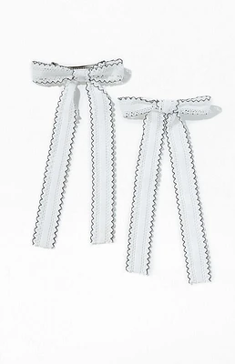 LA Hearts 2 Pack Scallop Bow Clips