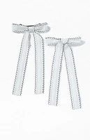 LA Hearts 2 Pack Scallop Bow Clips