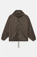 Fear of God Essentials Brown Textured Nylon Hooded Jacket