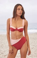 Cupshe Escaping Colorblock High Waisted Bikini Bottom