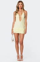 Edikted Debby Backless Lace Mini Dress