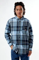 Tommy Jeans Brushed Navy Flannel Long Sleeve Shirt