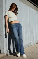 John Galt Dark Blue Brielle Bootcut Low Rise Jeans