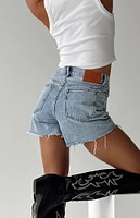 Princess Polly Xena Light Wash Denim Shorts