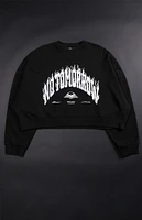 Civil x No Tomorrow Odin Oversized Cropped Crew Neck Sweatshirt