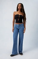 PacSun Dark Indigo Low Rise Girlfriend Jeans