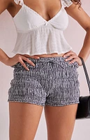 Beverly and Beck Gingham Ruched Bloomer Shorts