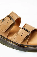 Dr Martens Josef Nubuck Leather Buckle Slide Sandals