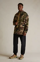 Fear of God Essentials Woodland Camo Military Nylon Overshirt Jacket