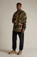 Fear of God Essentials Woodland Camo Military Nylon Overshirt Jacket