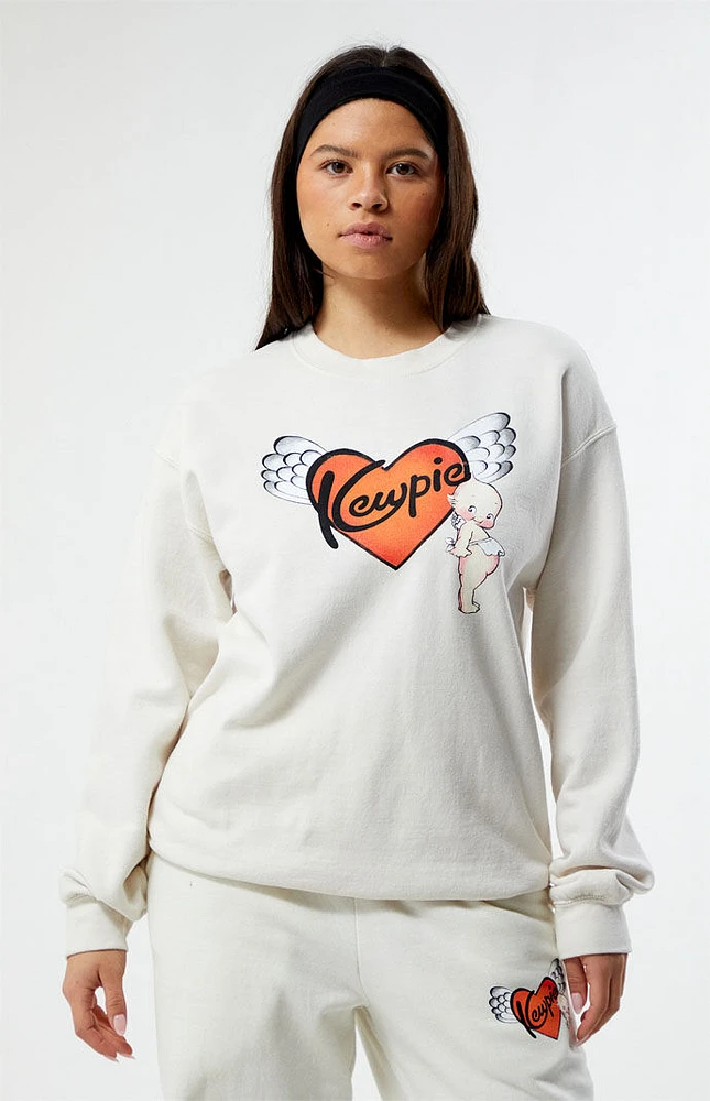 Kewpie Logo Heart Crew Neck Sweatshirt