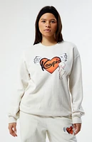 Kewpie Logo Heart Crew Neck Sweatshirt