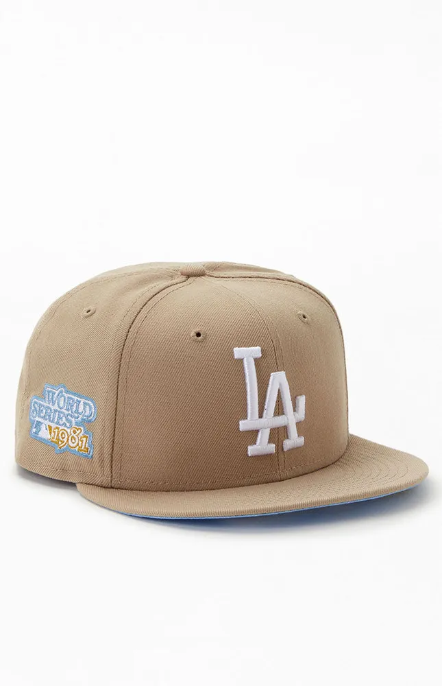 New Era Los Angeles Dodgers World Series 1981 Cream Corduroy Two Tone  Edition 59Fifty Fitted Hat, EXCLUSIVE HATS, CAPS