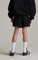 Kids Fear of God Essentials Jet Black Fleece Running Shorts