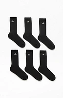 adidas 6 Pack Black Crew Socks