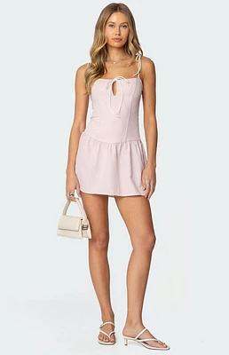 Edikted Cordelia Striped Mini Dress