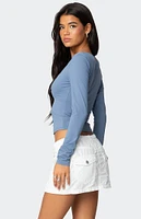 Edikted Skylar V Neck Top