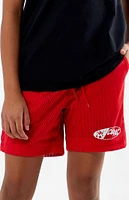 PacSun Kids Club Pac Red Mesh Soccer Shorts