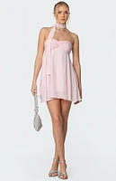 Edikted Pheona Strapless Scarf Mini Dress