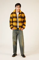 PacSun Yellow Brushed Plaid Jacket