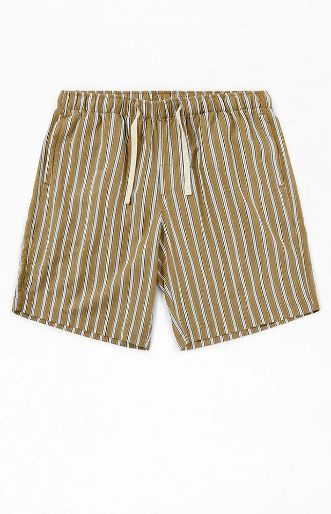 Rhythm Striped Beach Linen Shorts