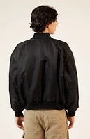 PacSun Black Nylon Bomber Jacket