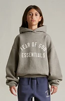 Fear of God Essentials Kids Heather Grey Fleece Hoodie