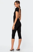 Edikted Capri Open Back Jumpsuit