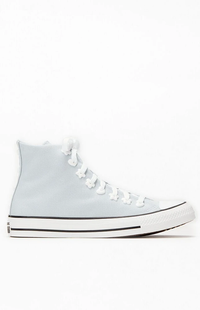 Converse Blue Chuck Taylor All Star Flower Eyelet High Top Sneakers