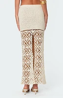 Edikted Ida Back Slit Crochet Maxi Skirt