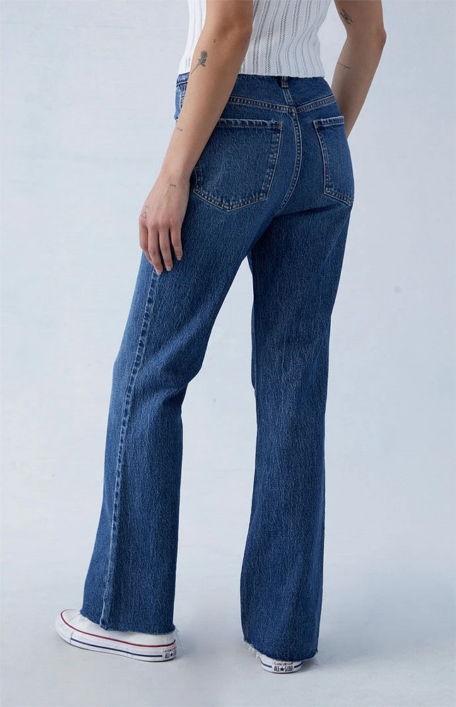 PacSun Eco Stretch Dark Indigo High Waisted Bootcut Jeans