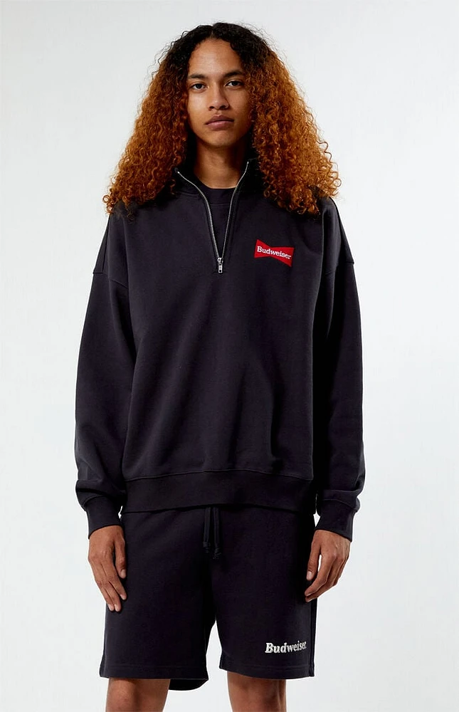 Budweiser By PacSun Quarter Zip Ribbon Sweatshirt