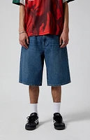 PacSun Dark Indigo Extreme Baggy Denim Shorts