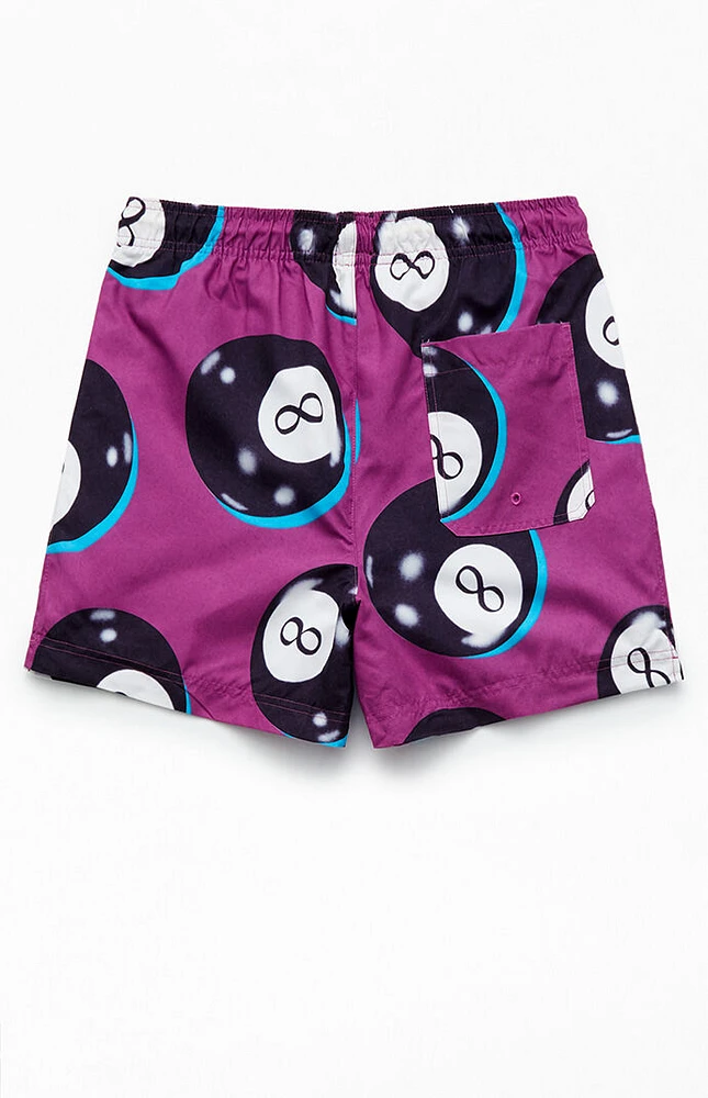 PacSun 8 Ball 4.5" Swim Trunks