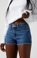 PacSun Dark Indigo Denim Mom Shorts