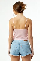 Levi's 501 Light Blue Frayed Denim Shorts