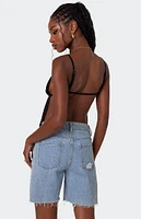 Edikted Rylee Tie Front Open Back Top