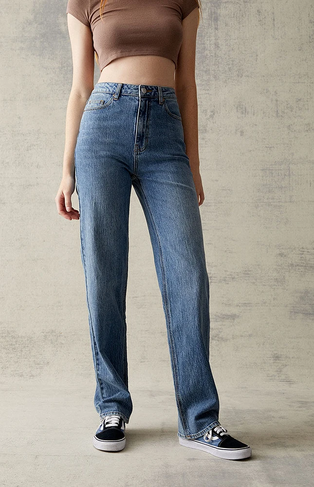 Eco Medium Blue Stretch '90s Boyfriend Jeans