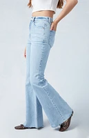 PacSun Eco Stretch Light Indigo High Waisted Flare Jeans