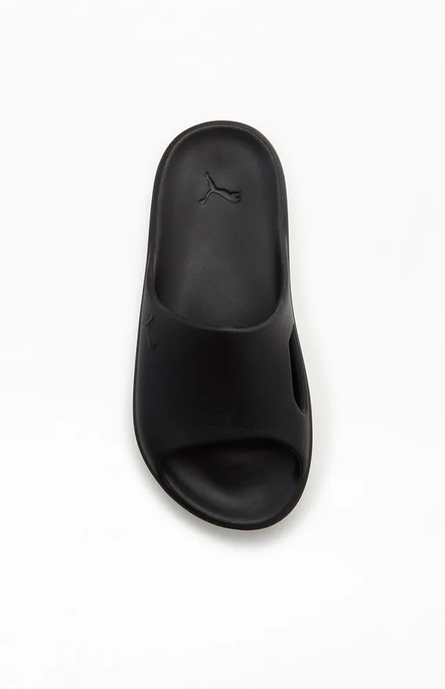 Women's Black Shibui Cat Slide Sandals
