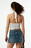 Your Favorite Floral Chrissy Halter Tank Top