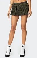 Edikted Camo Pleated Mini Skort