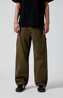 PacSun Stretch Olive Baggy Carpenter Pants